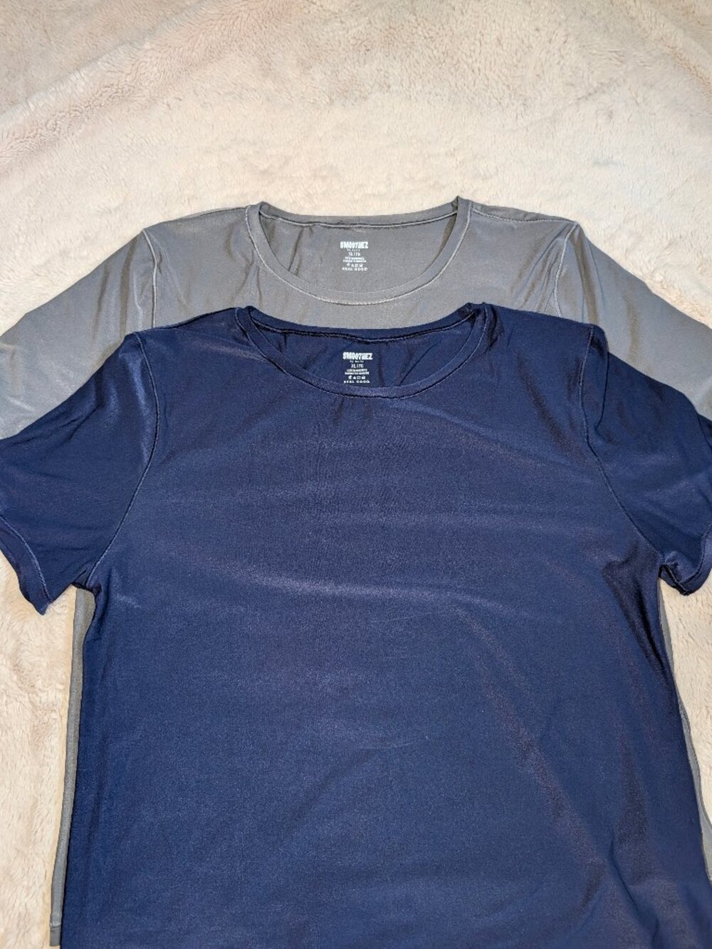 Aerie Smoothez Short-Sleeve Shirt Bundle XL Navy Grey